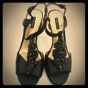 Alex Marie 6.5M Women's Black Ankle Strap Heels